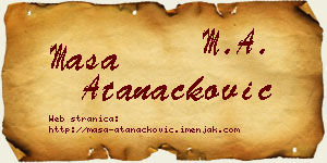 Maša Atanacković vizit kartica